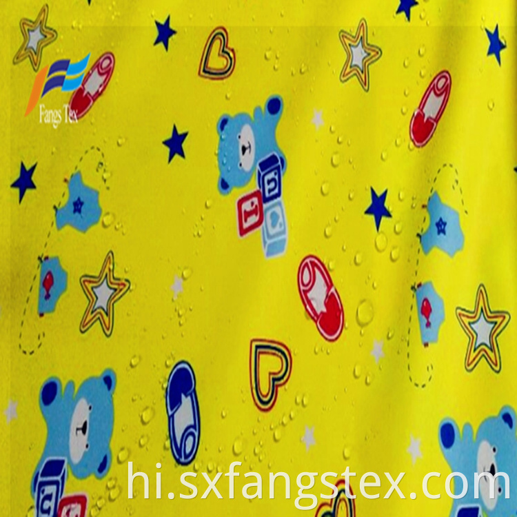 Polyester 190T PVC Taffeta Printed Waterroof Children Fabric 7